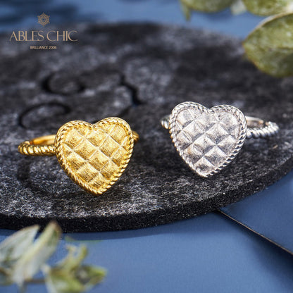 Bague Coeur Grain Croisé 6075
