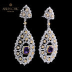 Boucles d'oreilles chandelier à tempérament floral 6025