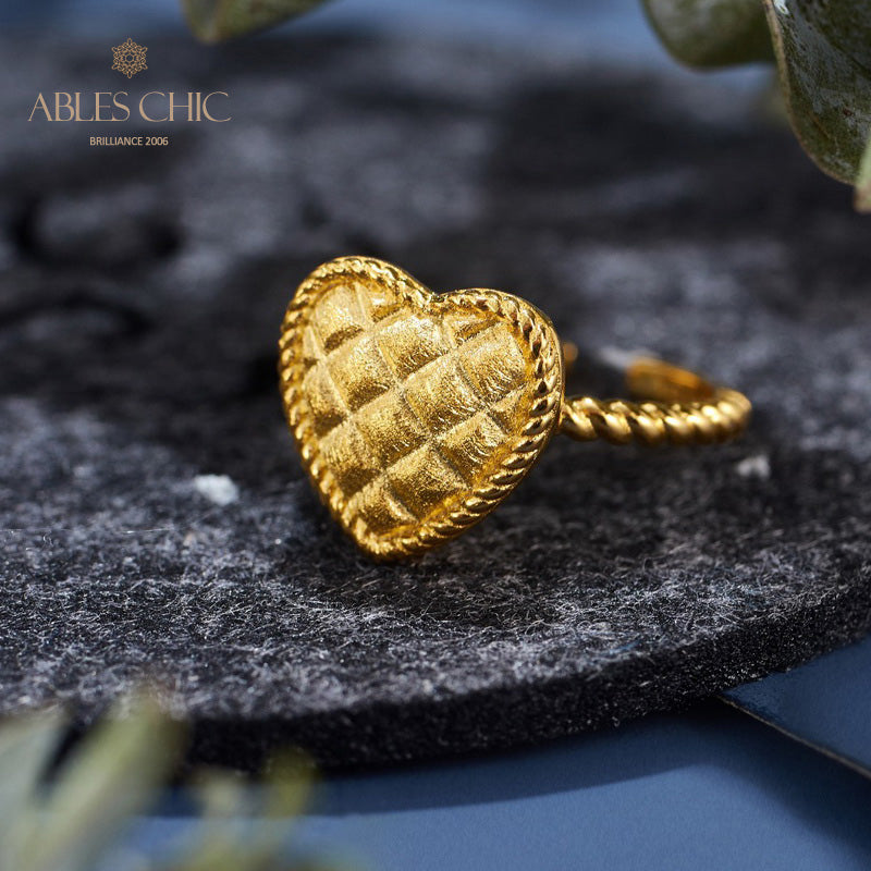 Bague Coeur Grain Croisé 6075
