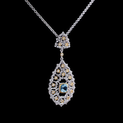 Collier lustre en filigrane de dentelle 6022