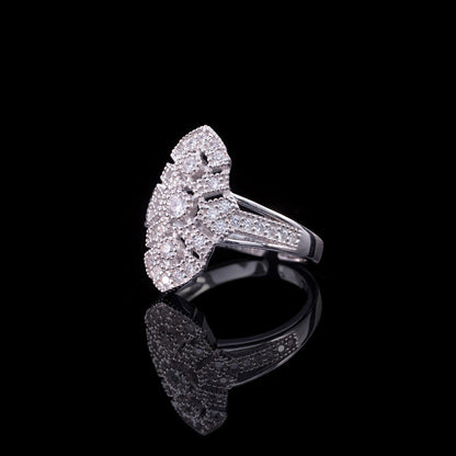 Bague florale traditionnelle ajourée 6053