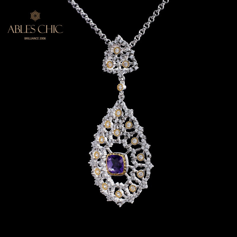 Collier lustre en filigrane de dentelle 6022