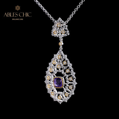 Collier lustre en filigrane de dentelle 6022