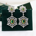 Boucles d'oreilles lustre aérées flocon de neige 5645