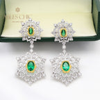 Boucles d'oreilles lustre aérées flocon de neige 5645