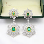 Boucles d'oreilles lustre aérées flocon de neige 5645