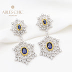 Boucles d'oreilles lustre aérées flocon de neige 5645