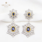 Boucles d'oreilles lustre aérées flocon de neige 5645