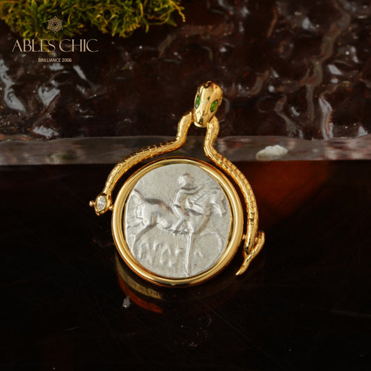 Pendentif pièce de monnaie Dolphin Medusa uniquement