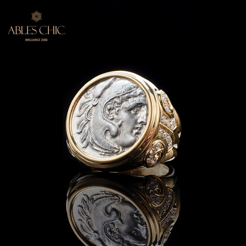 Anneau de pièce de monnaie d’Héraclès byzantin