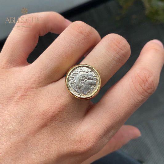 Anneau de pièce de monnaie d’Héraclès byzantin