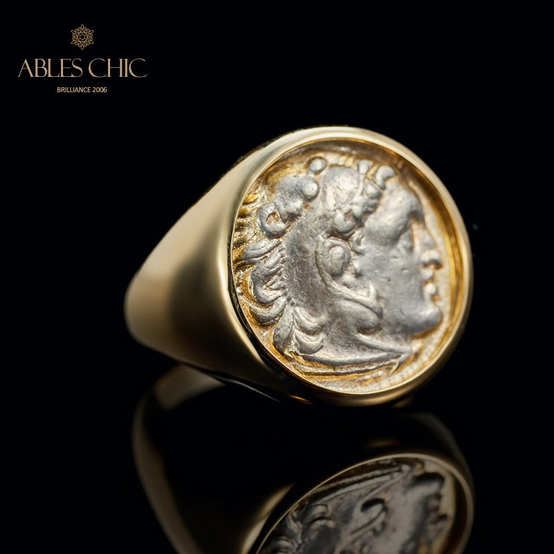 Anneau de pièce de monnaie d’Héraclès byzantin