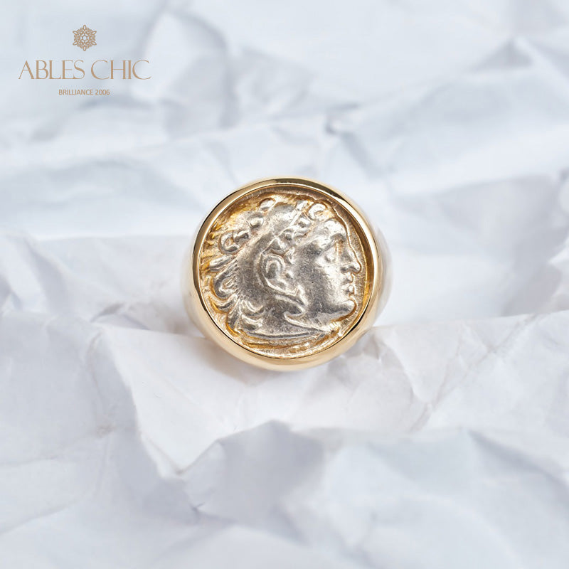 Anneau de pièce de monnaie d’Héraclès byzantin