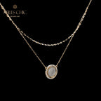 Collier médaillon réversible grec