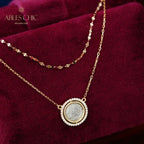Collier médaillon réversible grec
