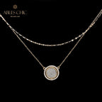 Collier médaillon réversible grec