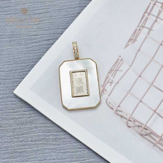 Pendentif médaillon coquillage uniquement