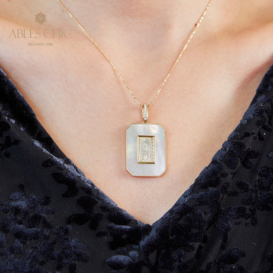 Pendentif médaillon coquillage uniquement
