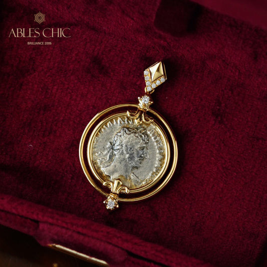 Pendentif à pièce de monnaie romaine uniquement