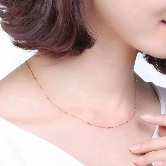 Collier chaîne chapelet satellite perles Saturne