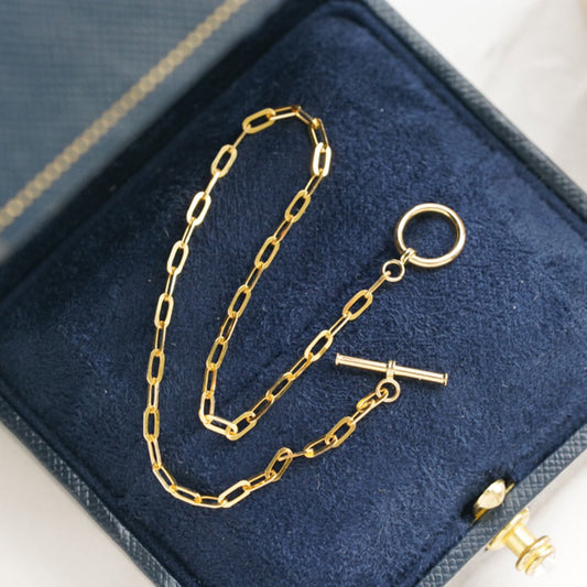 Collier chaîne allongée en T 50 cm