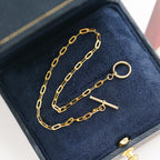 Collier chaîne allongée en T 50 cm