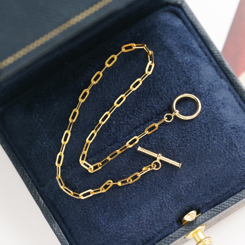 Collier chaîne allongée en T 50 cm