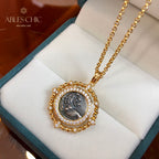 Collier de pièces de monnaie antiques retournées 5982