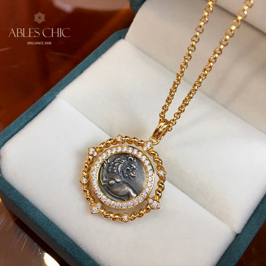 Collier de pièces de monnaie antiques retournées 5982