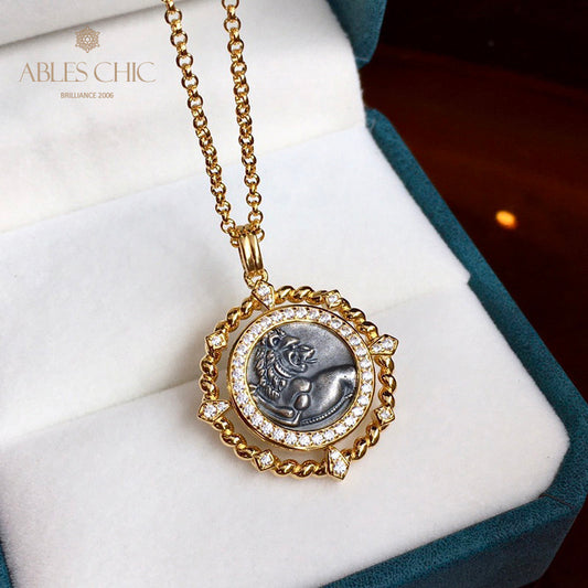 Collier de pièces de monnaie antiques retournées 5982