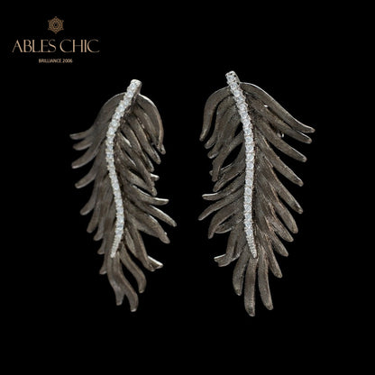 Boucles d’oreilles antiques de lustre d’aiguille de pin 5991