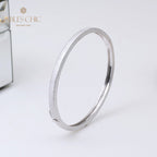Bracelet à charnière ovale brossé 5344