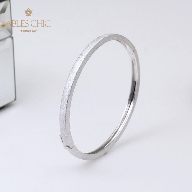 Bracelet à charnière ovale brossé 5344