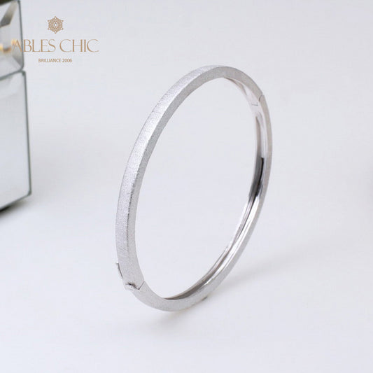 Bracelet à charnière ovale brossé 5344