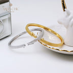 Bracelet à charnière ovale brossé 5344