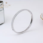 Bracelet à charnière ovale brossé 5344