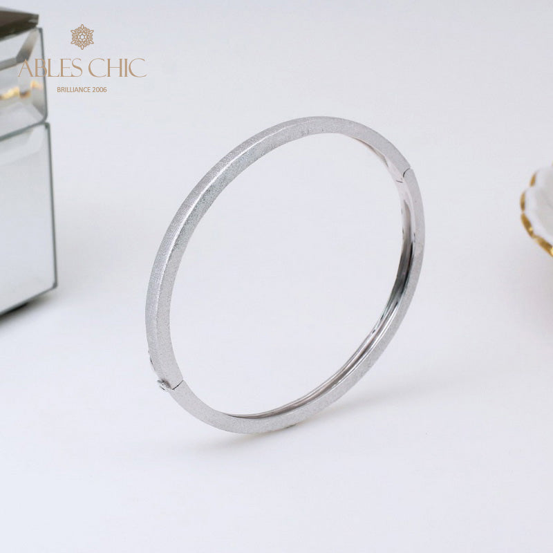 Bracelet à charnière ovale brossé 5344