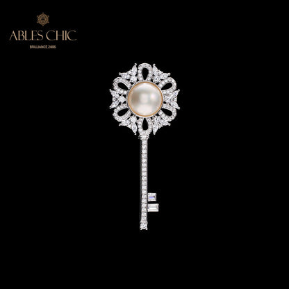 Pendentif à breloque clé en perles Mabe 6008