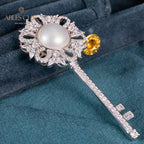 Pendentif à breloque clé en perles Mabe 6008