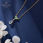Collier Goutte Éventail En Émail 6010
