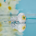 Bague florale ajourée en tissu 5885