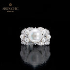 Bague de perles de tempérament floral 5767