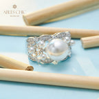 Bague de perles de tempérament floral 5767