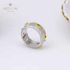 Bague Soyeuse Fleurs Étoilées 5029