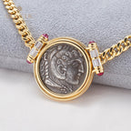 Collier de pièces antiques grecques Zeus 5842