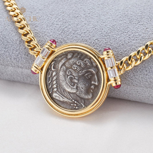 Collier de pièces antiques grecques Zeus 5842