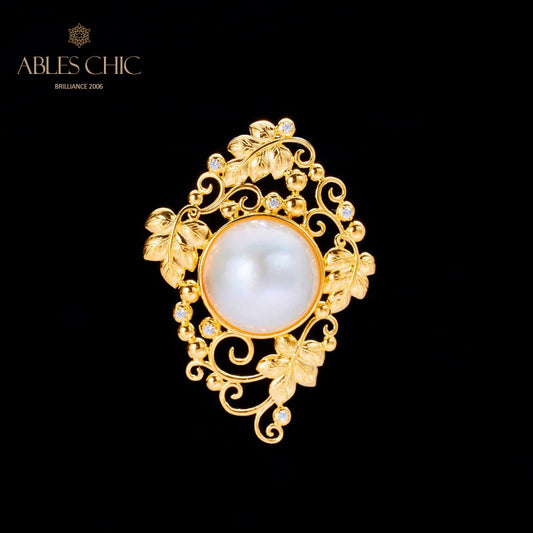 Pendentif floral en perles Mabe 5818