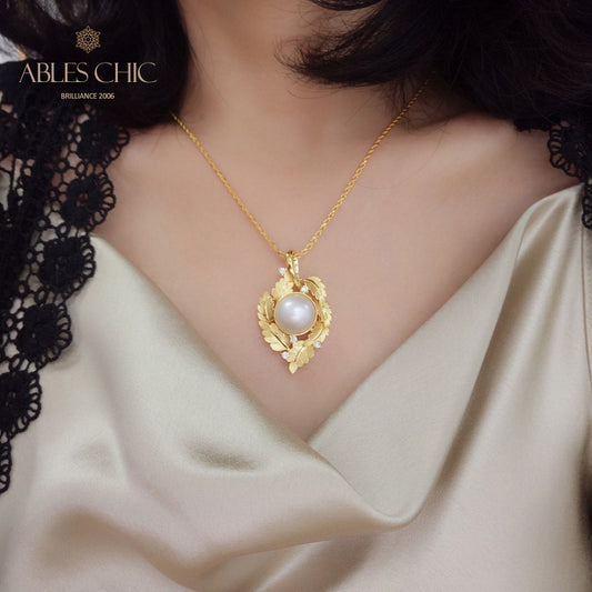 Collier guirlande de feuilles de perles Mabe 5817