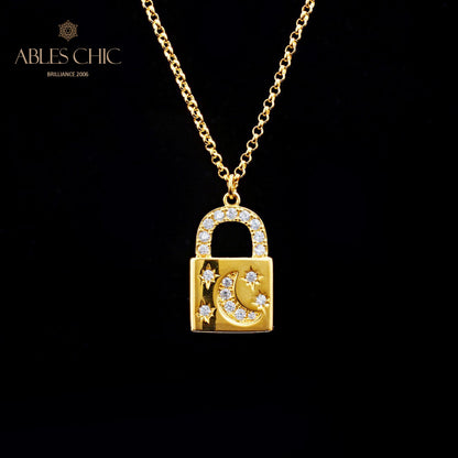 Collier pendentif cadenas 5827