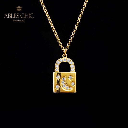 Collier pendentif cadenas 5827